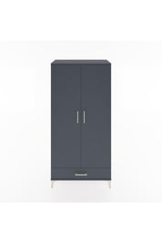 Hyperion Dolap 2 Raflı Tek Çekmeceli Tek Askılı 88x44x182 Antrasit-Antrasit