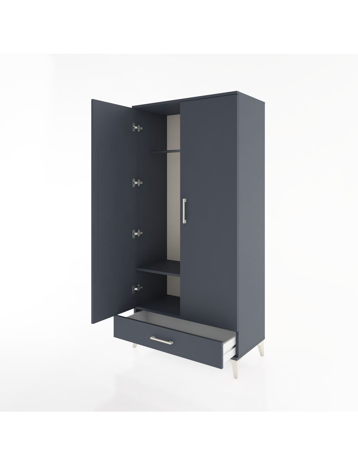 Hyperion Dolap 2 Raflı Tek Çekmeceli Tek Askılı 88x44x182 - S57M030V5B