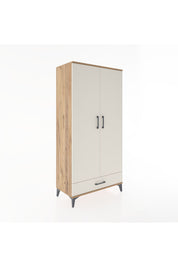 Hyperion Dolap 2 Raflı Tek Çekmeceli Tek Askılı 88x44x182 Çam-Aytaşı