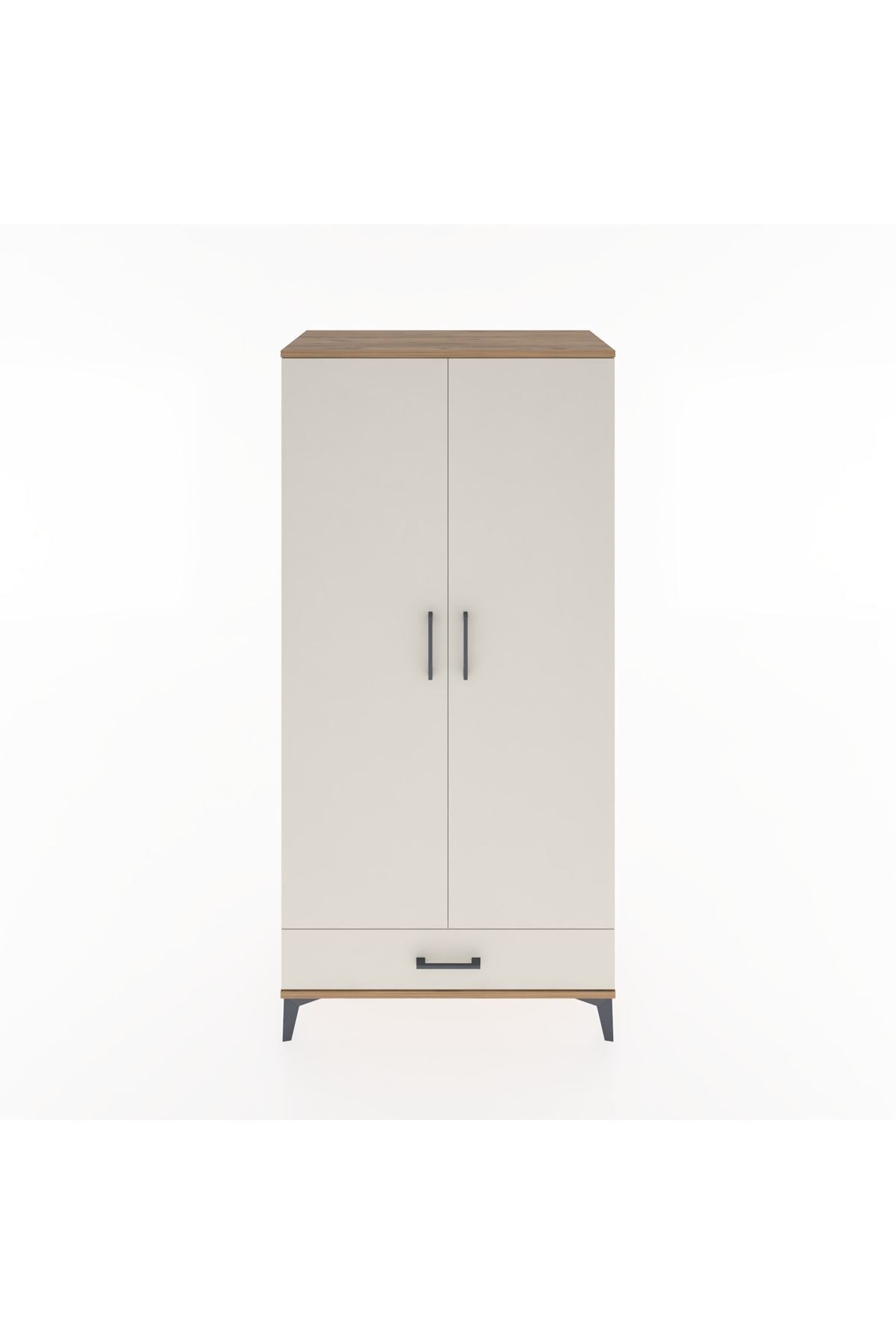 Hyperion Dolap 2 Raflı Tek Çekmeceli Tek Askılı 88x44x182 Çam-Aytaşı