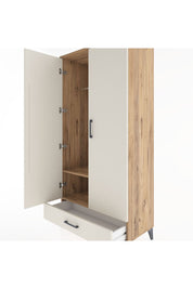 Hyperion Dolap 2 Raflı Tek Çekmeceli Tek Askılı 88x44x182 Çam-Aytaşı