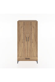 Hyperion Dolap 2 Raflı Tek Çekmeceli Tek Askılı 88x44x182 Çam-Çam