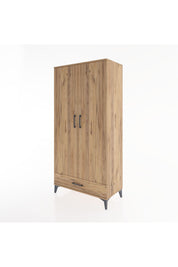 Hyperion Dolap 2 Raflı Tek Çekmeceli Tek Askılı 88x44x182 Çam-Çam