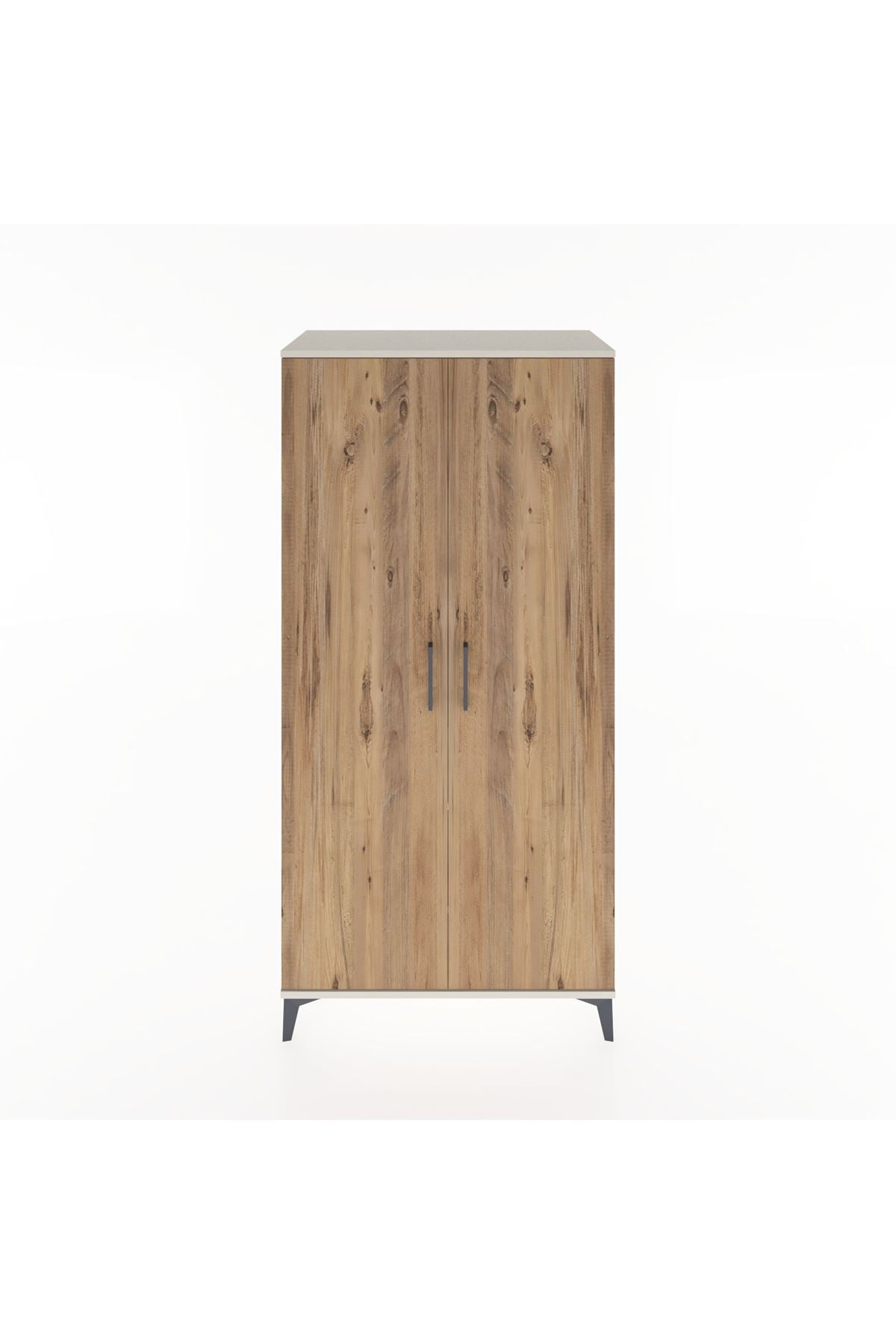 Hyperion Dolap 2 Raflı 2 Kapaklı Tek Askılı 88x44x182 Aytaşı-Çam