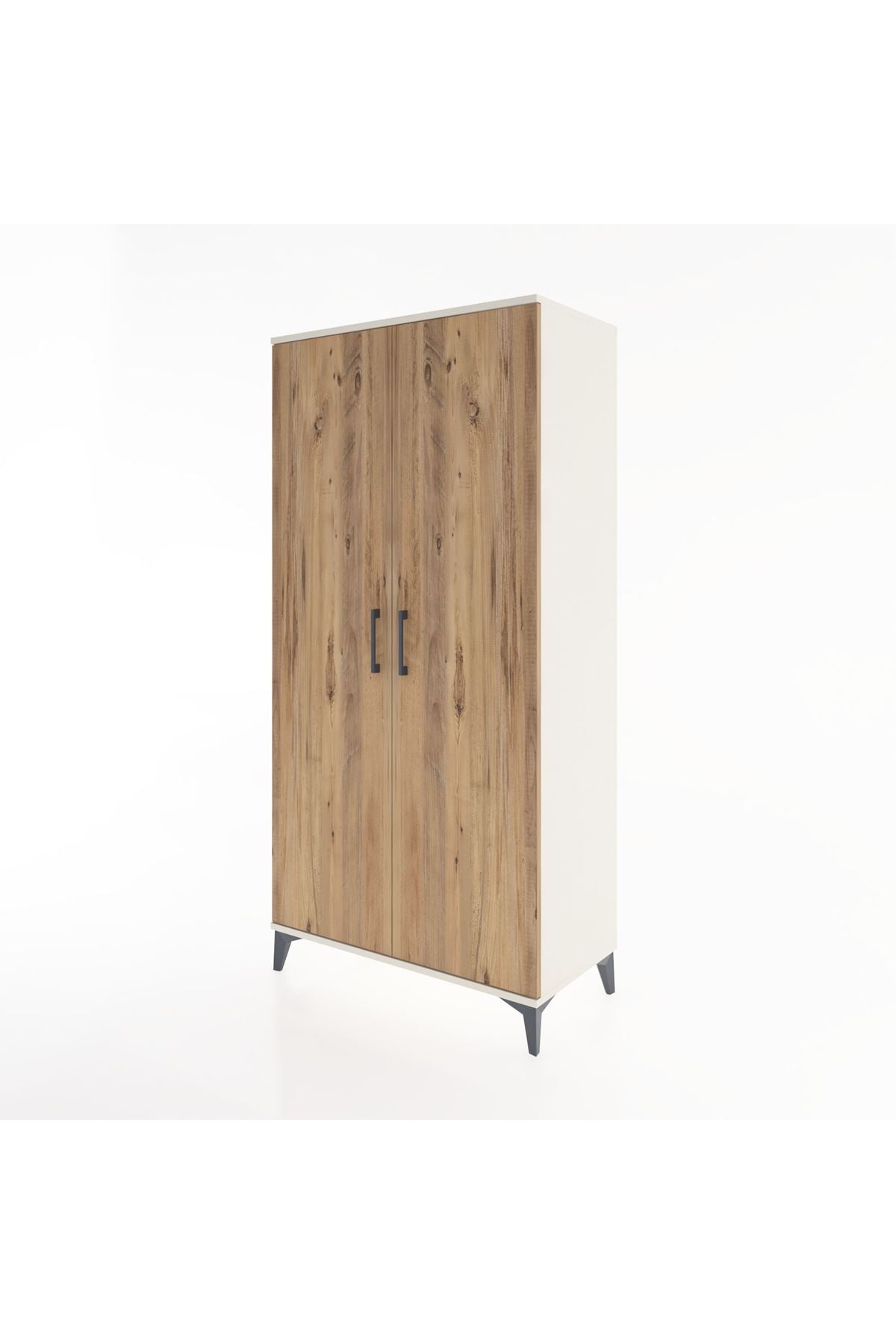 Hyperion Dolap 2 Raflı 2 Kapaklı Tek Askılı 88x44x182 Aytaşı-Çam