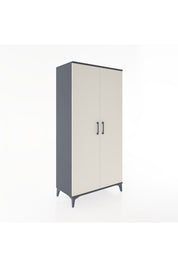 Hyperion Dolap 2 Raflı 2 Kapaklı Tek Askılı 88x44x182 Antrasit-Aytaşı