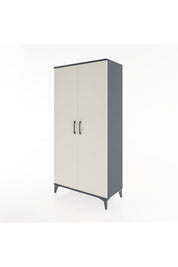 Hyperion Dolap 2 Raflı 2 Kapaklı Tek Askılı 88x44x182 Antrasit-Aytaşı