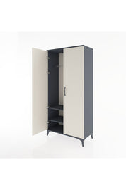 Hyperion Dolap 2 Raflı 2 Kapaklı Tek Askılı 88x44x182 Antrasit-Aytaşı
