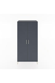 Hyperion Dolap 2 Raflı 2 Kapaklı Tek Askılı 88x44x182 Antrasit-Antrasit