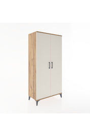 Hyperion Dolap 2 Raflı 2 Kapaklı Tek Askılı 88x44x182 Çam-Aytaşı