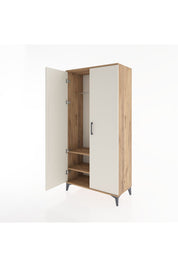 Hyperion Dolap 2 Raflı 2 Kapaklı Tek Askılı 88x44x182 Çam-Aytaşı