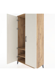 Hyperion Dolap 2 Raflı 2 Kapaklı Tek Askılı 88x44x182 Çam-Aytaşı