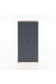 Hyperion Dolap 2 Raflı 2 Kapaklı Tek Askılı 88x44x182 Çam-Antrasit