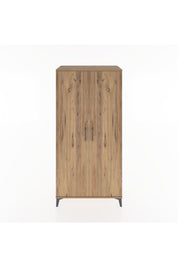 Hyperion Dolap 2 Raflı 2 Kapaklı Tek Askılı 88x44x182 Çam-Çam