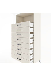 Hyperion Dolap Tek Raflı 8 Çekmeceli 88x44x182 - S57M032V1B