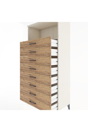 Hyperion Dolap Tek Raflı 8 Çekmeceli 88x44x182 - S57M032V3B
