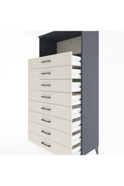 Hyperion Dolap Tek Raflı 8 Çekmeceli 88x44x182 - S57M032V4B