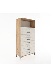 Hyperion Dolap Tek Raflı 8 Çekmeceli 88x44x182 - S57M032V7B
