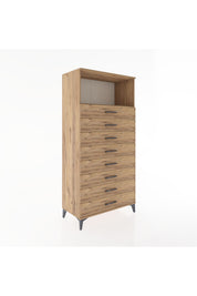 Hyperion Dolap Tek Raflı 8 Çekmeceli 88x44x182 - S57M032V9B