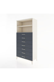 Hyperion Dolap 2 Raflı 7 Çekmeceli 88x44x182 Aytaşı-Antrasit