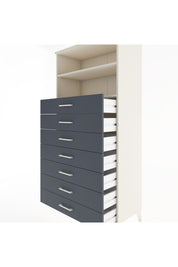 Hyperion Dolap 2 Raflı 7 Çekmeceli 88x44x182 Aytaşı-Antrasit