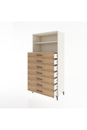 Hyperion Dolap 2 Raflı 7 Çekmeceli 88x44x182 Aytaşı-Çam
