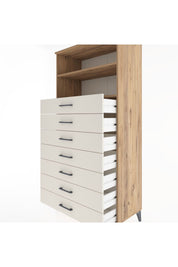 Hyperion Dolap 2 Raflı 7 Çekmeceli 88x44x182 Çam-Aytaşı