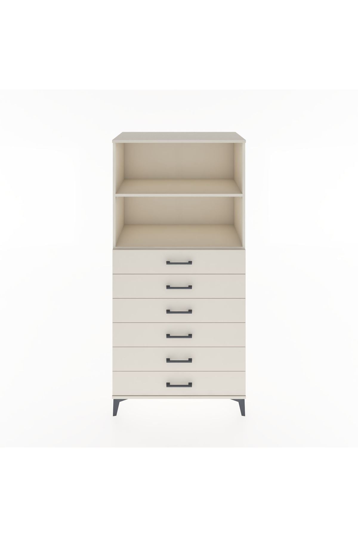 Hyperion Dolap 2 Raflı 6 Çekmeceli 88x44x182 Aytaşı-Aytaşı