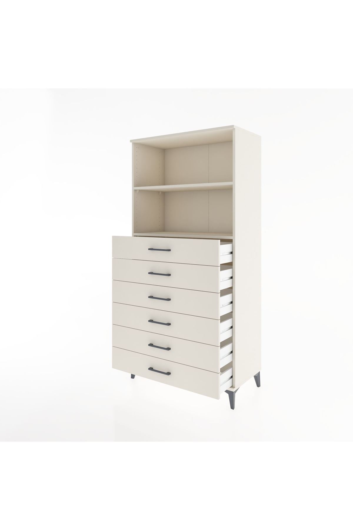 Hyperion Dolap 2 Raflı 6 Çekmeceli 88x44x182 Aytaşı-Aytaşı