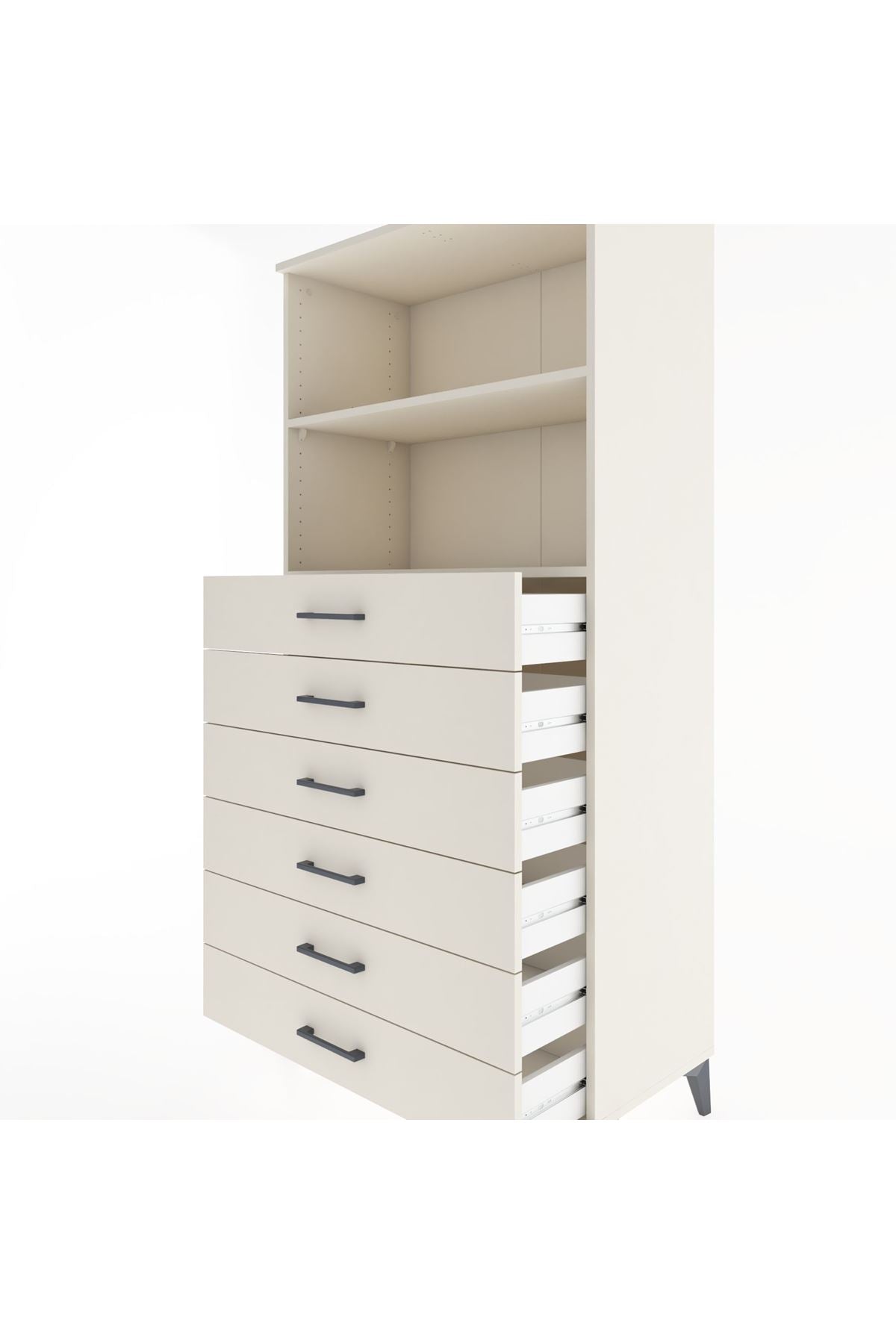 Hyperion Dolap 2 Raflı 6 Çekmeceli 88x44x182 Aytaşı-Aytaşı