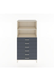 Hyperion Dolap 2 Raflı 6 Çekmeceli 88x44x182 Aytaşı-Antrasit