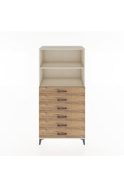 Hyperion Dolap 2 Raflı 6 Çekmeceli 88x44x182 Aytaşı-Çam