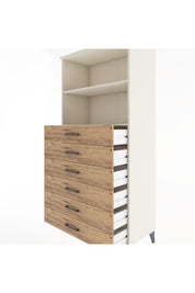 Hyperion Dolap 2 Raflı 6 Çekmeceli 88x44x182 Aytaşı-Çam