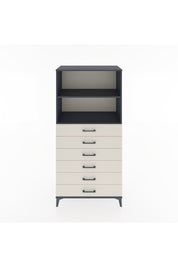 Hyperion Dolap 2 Raflı 6 Çekmeceli 88x44x182 Antrasit-Aytaşı