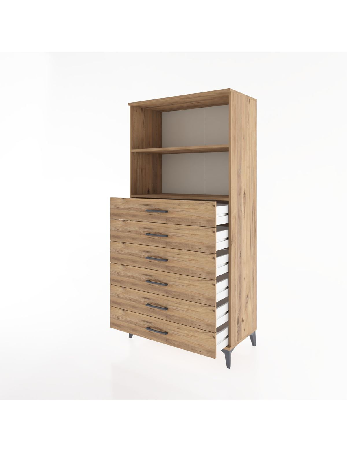 Hyperion Dolap 2 Raflı 6 Çekmeceli 88x44x182 - S57M034V9B