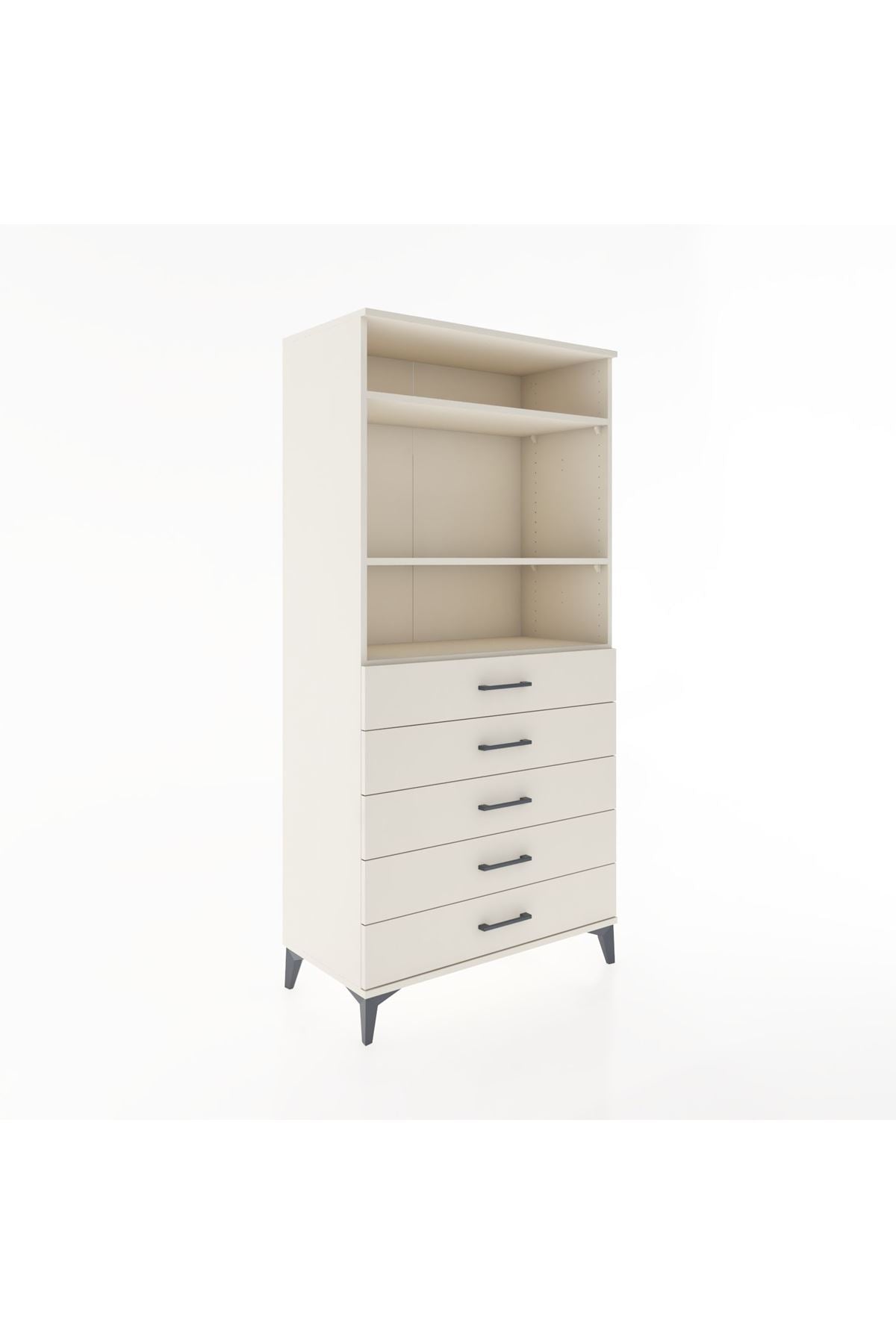 Hyperion Dolap 3 Raflı 5 Çekmeceli 88x44x182 - S57M035V1B
