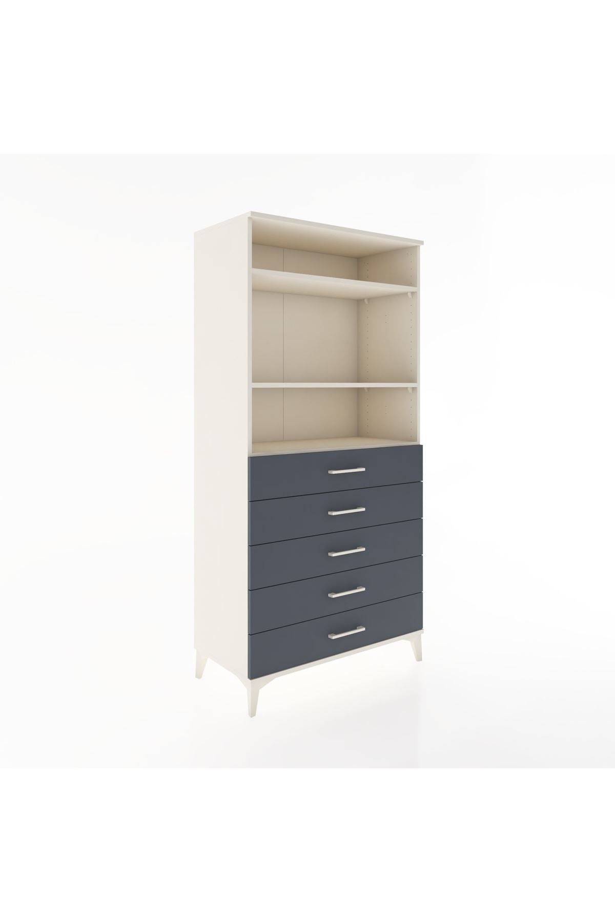 Hyperion Dolap 3 Raflı 5 Çekmeceli 88x44x182 - S57M035V2B