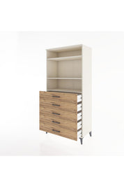 Hyperion Dolap 3 Raflı 5 Çekmeceli 88x44x182 - S57M035V3B