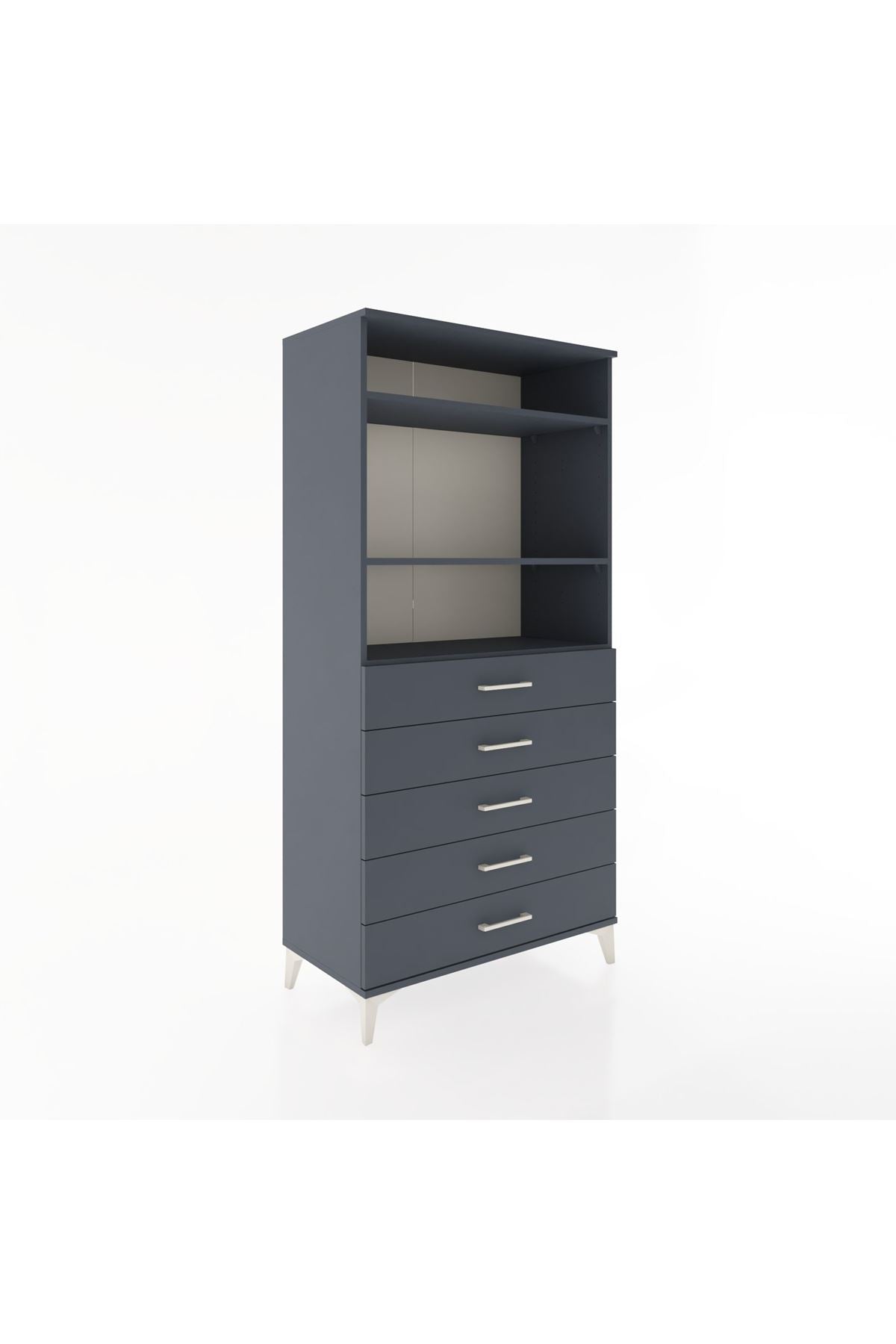 Hyperion Dolap 3 Raflı 5 Çekmeceli 88x44x182 - S57M035V5B