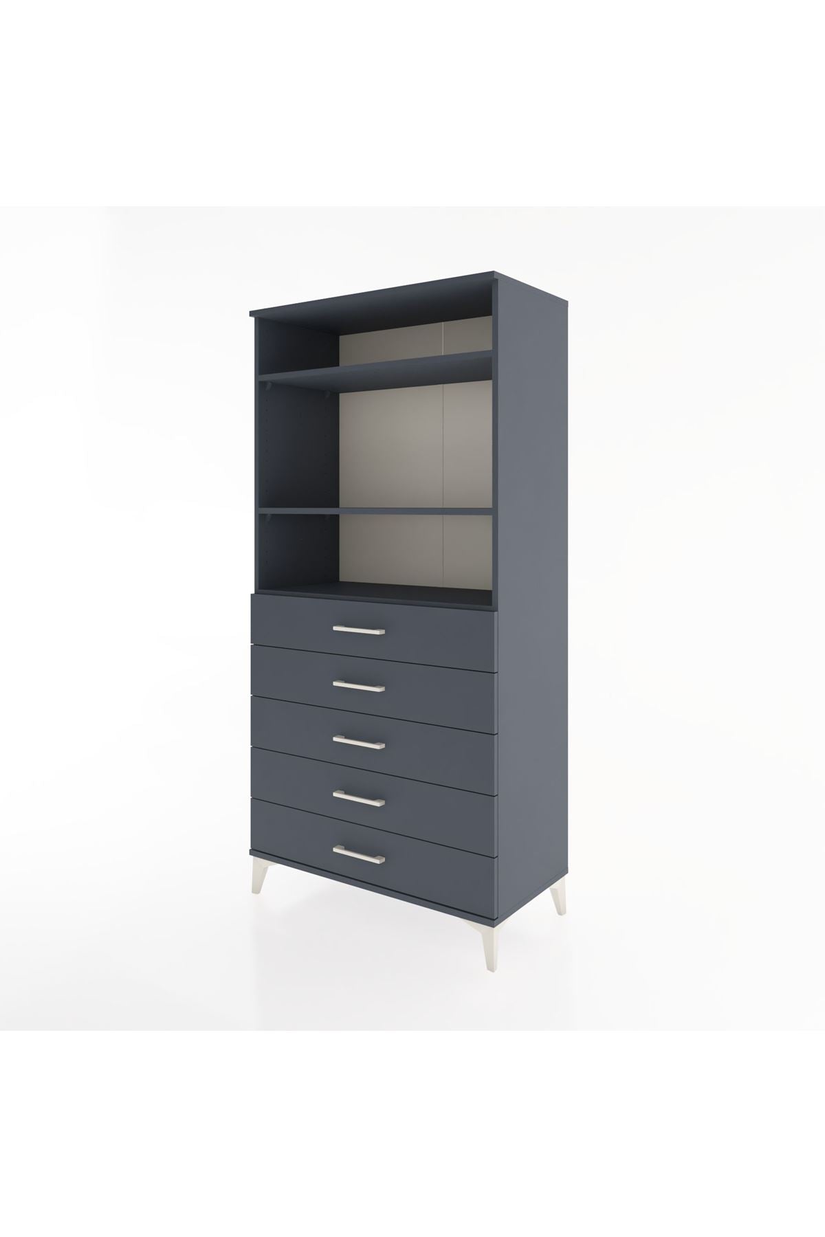 Hyperion Dolap 3 Raflı 5 Çekmeceli 88x44x182 - S57M035V5B