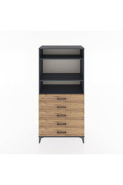 Hyperion Dolap 3 Raflı 5 Çekmeceli 88x44x182 - S57M035V6B
