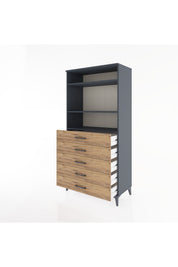 Hyperion Dolap 3 Raflı 5 Çekmeceli 88x44x182 - S57M035V6B