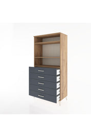 Hyperion Dolap 3 Raflı 5 Çekmeceli 88x44x182 - S57M035V8B