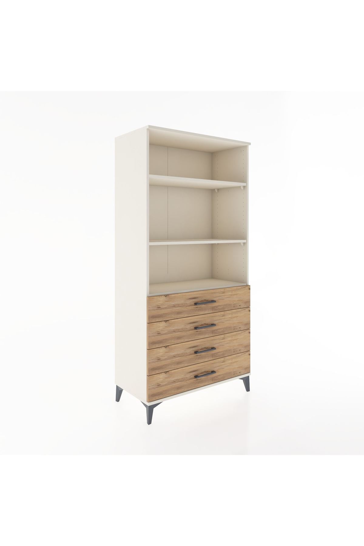 Hyperion Dolap 3 Raflı 4 Çekmeceli 88x44x182 - S57M036V3B