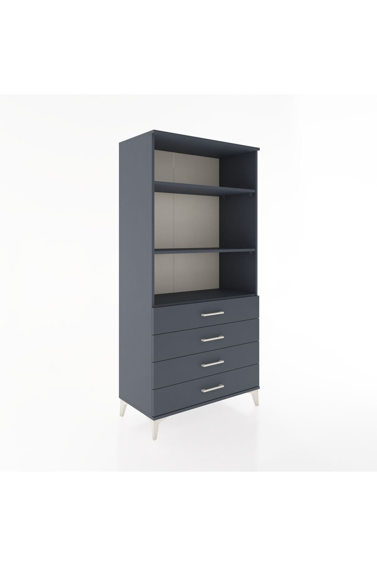 Hyperion Dolap 3 Raflı 4 Çekmeceli 88x44x182 - S57M036V5B