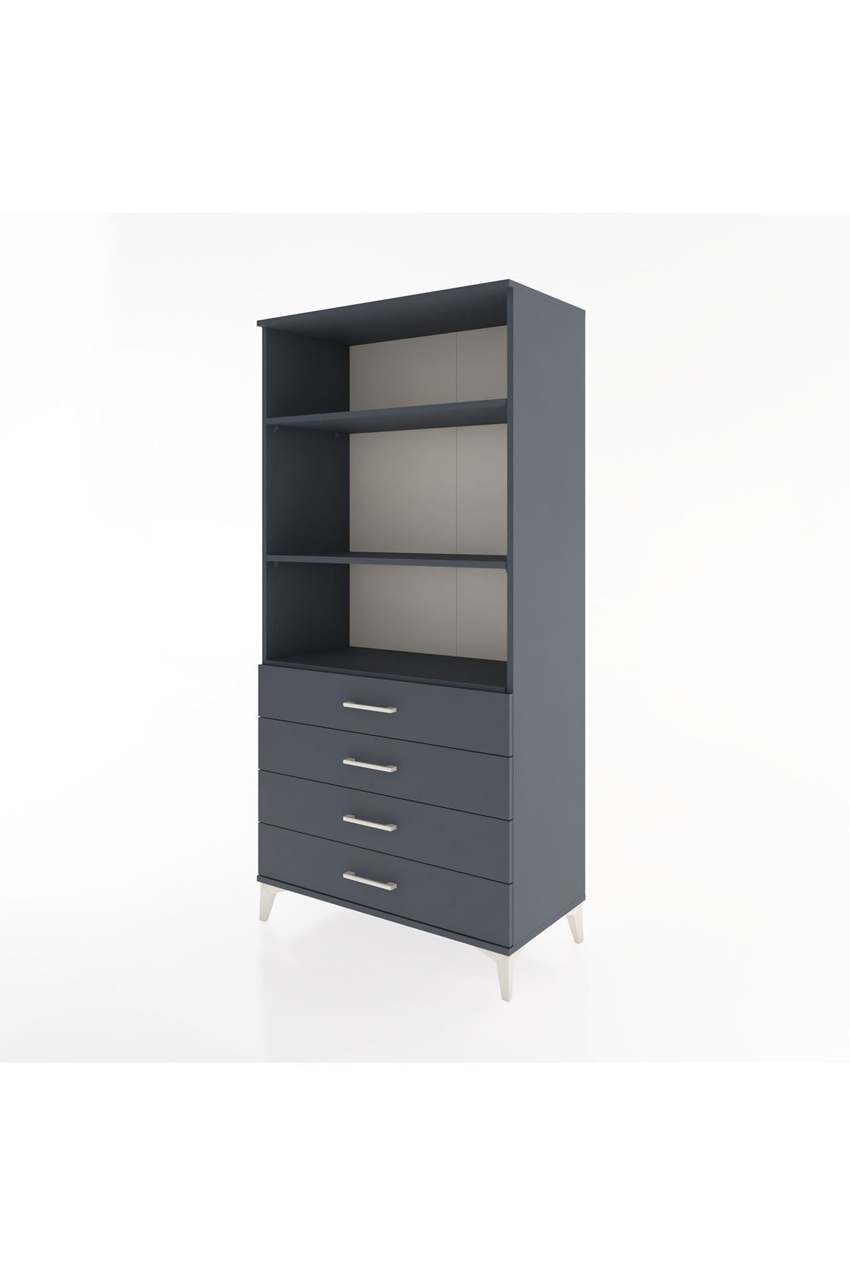 Hyperion Dolap 3 Raflı 4 Çekmeceli 88x44x182 - S57M036V5B