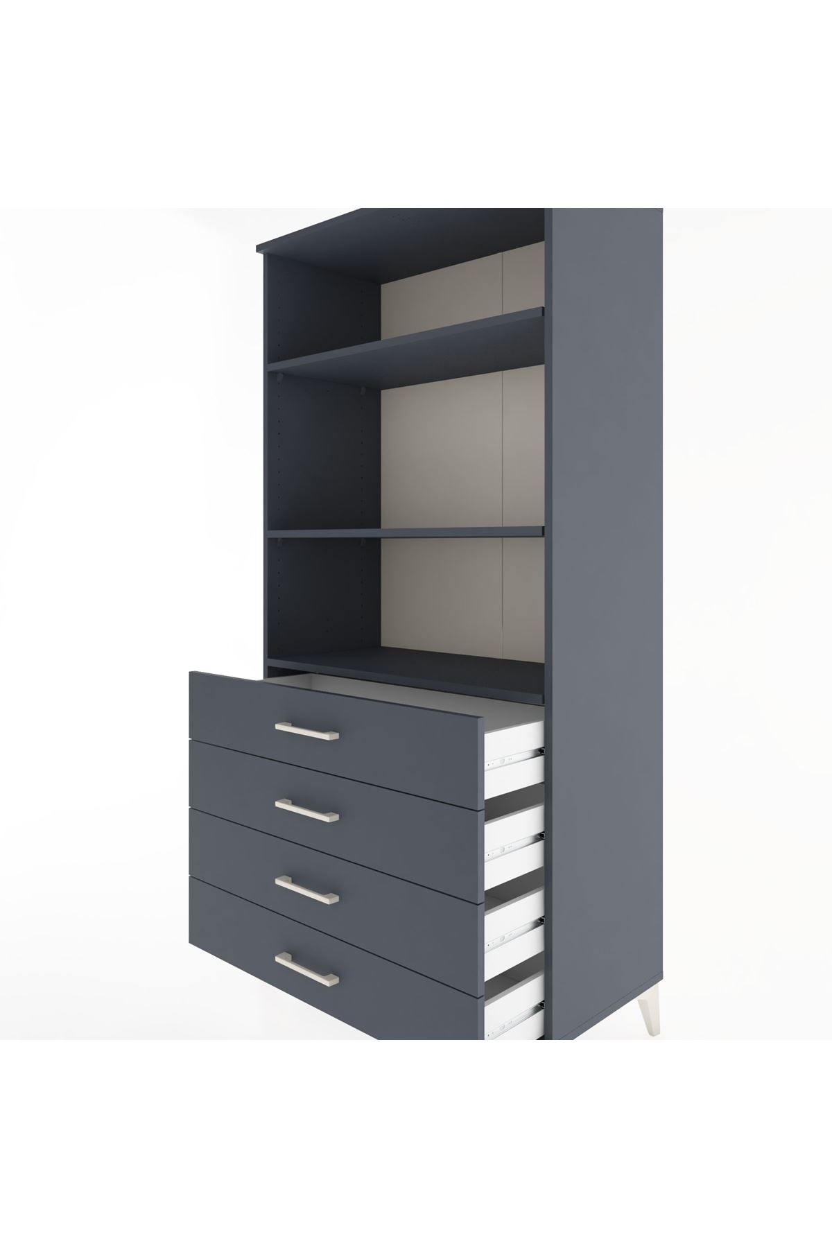 Hyperion Dolap 3 Raflı 4 Çekmeceli 88x44x182 - S57M036V5B