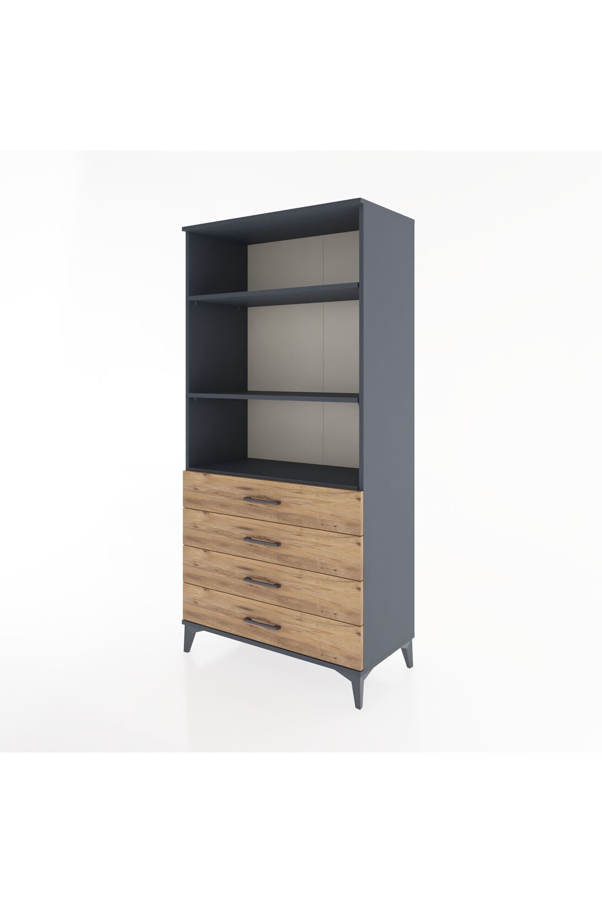 Hyperion Dolap 3 Raflı 4 Çekmeceli 88x44x182 - S57M036V6B