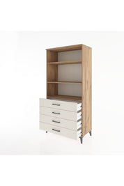 Hyperion Dolap 3 Raflı 4 Çekmeceli 88x44x182 - S57M036V7B