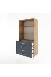 Hyperion Dolap 3 Raflı 4 Çekmeceli 88x44x182 - S57M036V8B